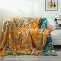 HyggeHaven Couverture – Couverture en Coton Boho pour Espaces de Vie Confortables