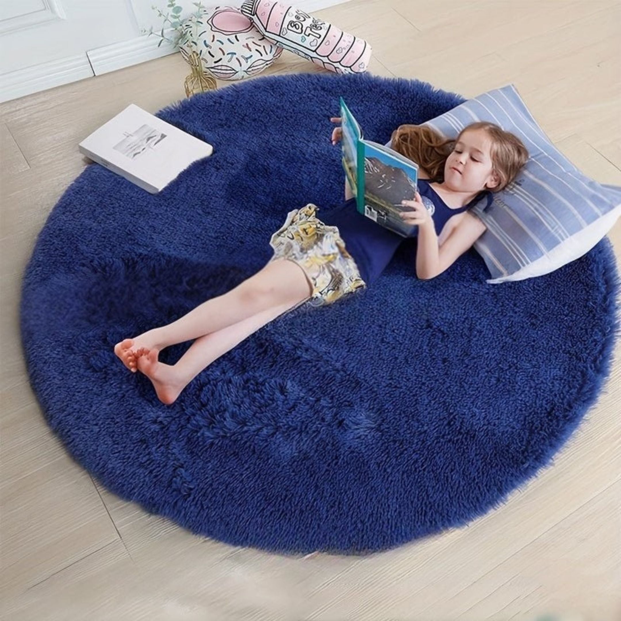 Tapis Rond Fluffy - Clouda