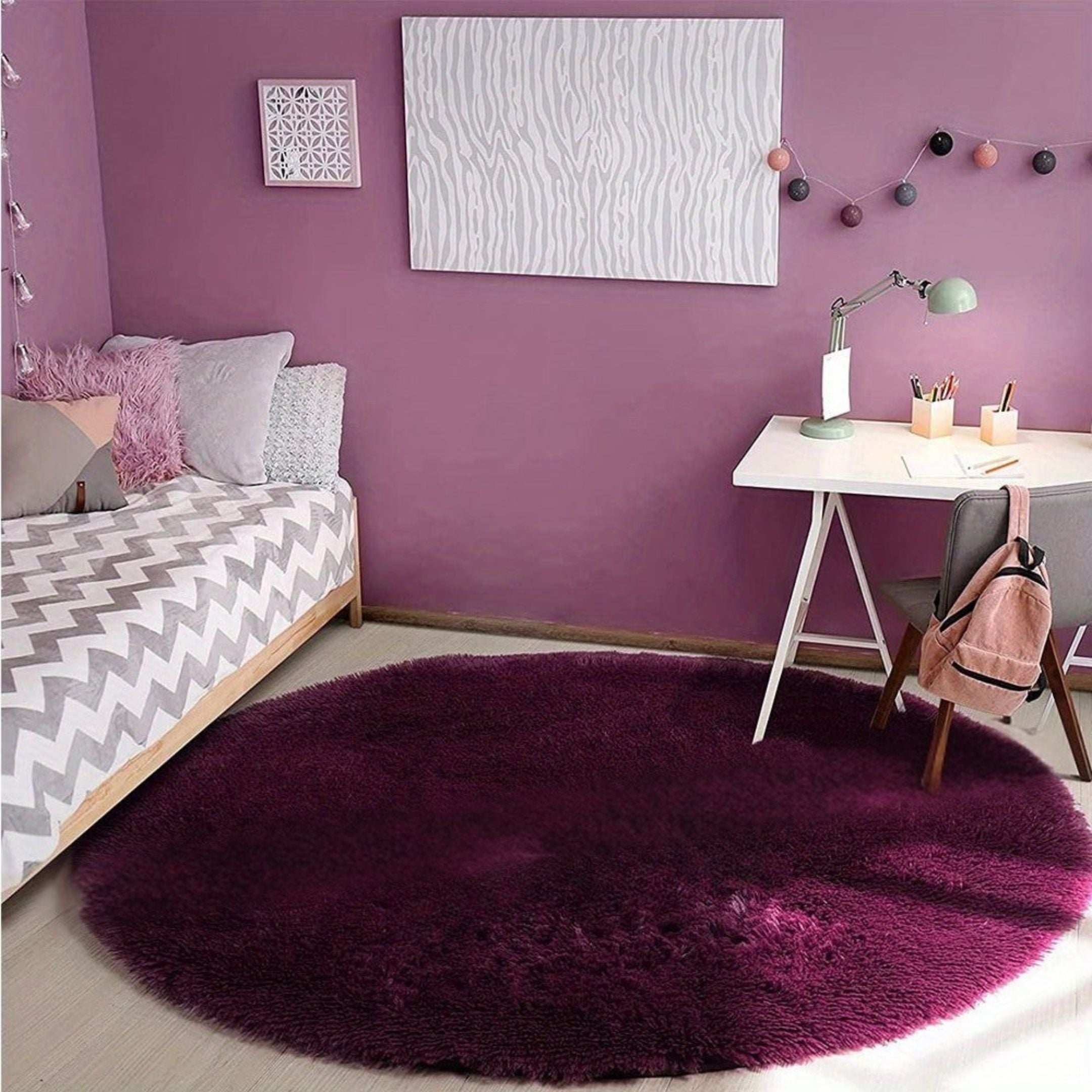 Tapis Rond Fluffy - Clouda