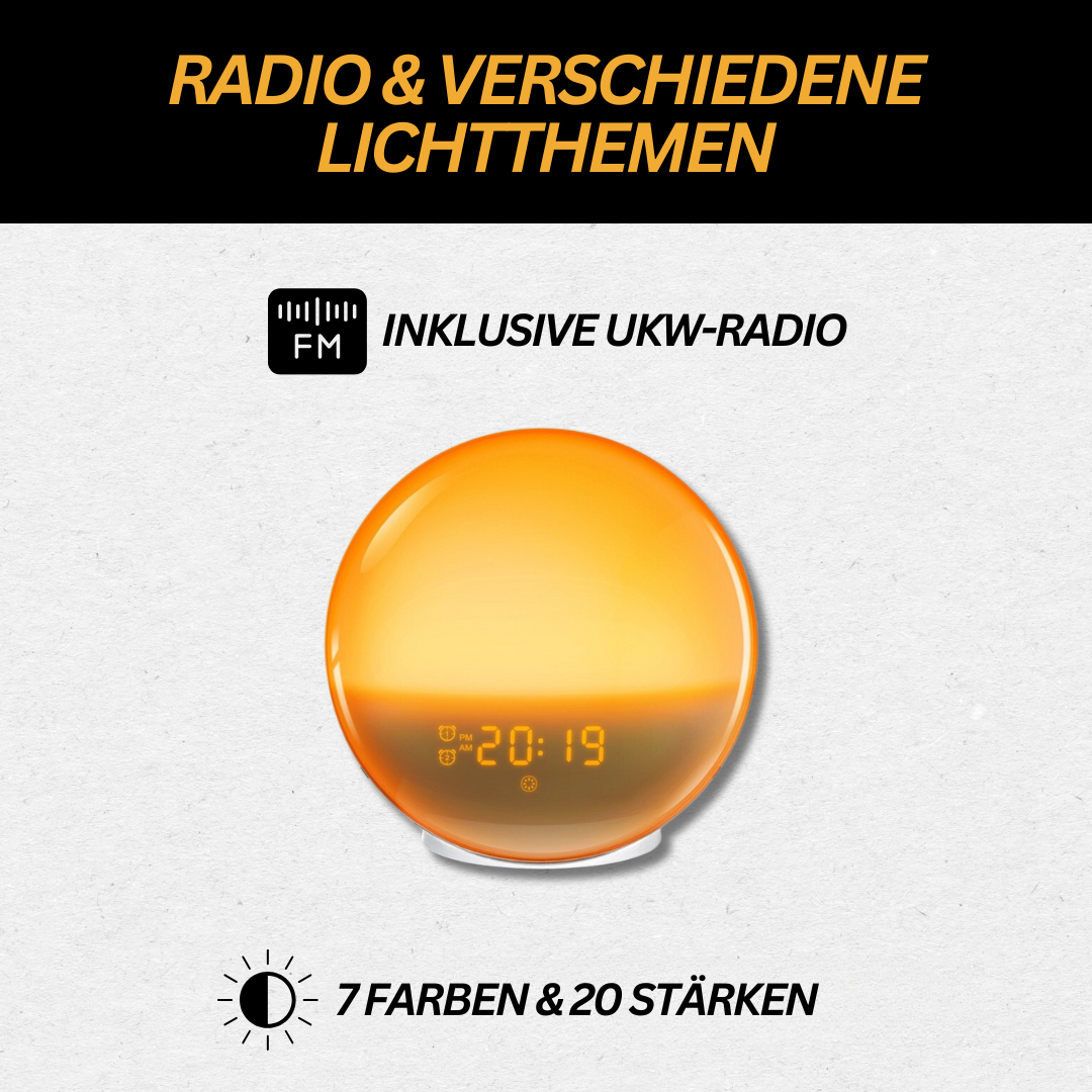 Réveils radio naturels avec lumière de réveil - GlowRise