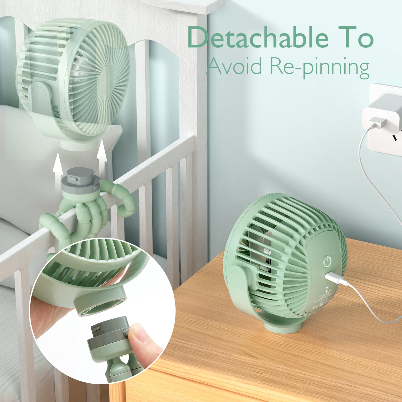 Ventilateur portable rechargeable USB pour les voyages
