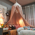 LumaNest Tente de Lit pour Enfants avec Franges en Blanc, Rose et Gris