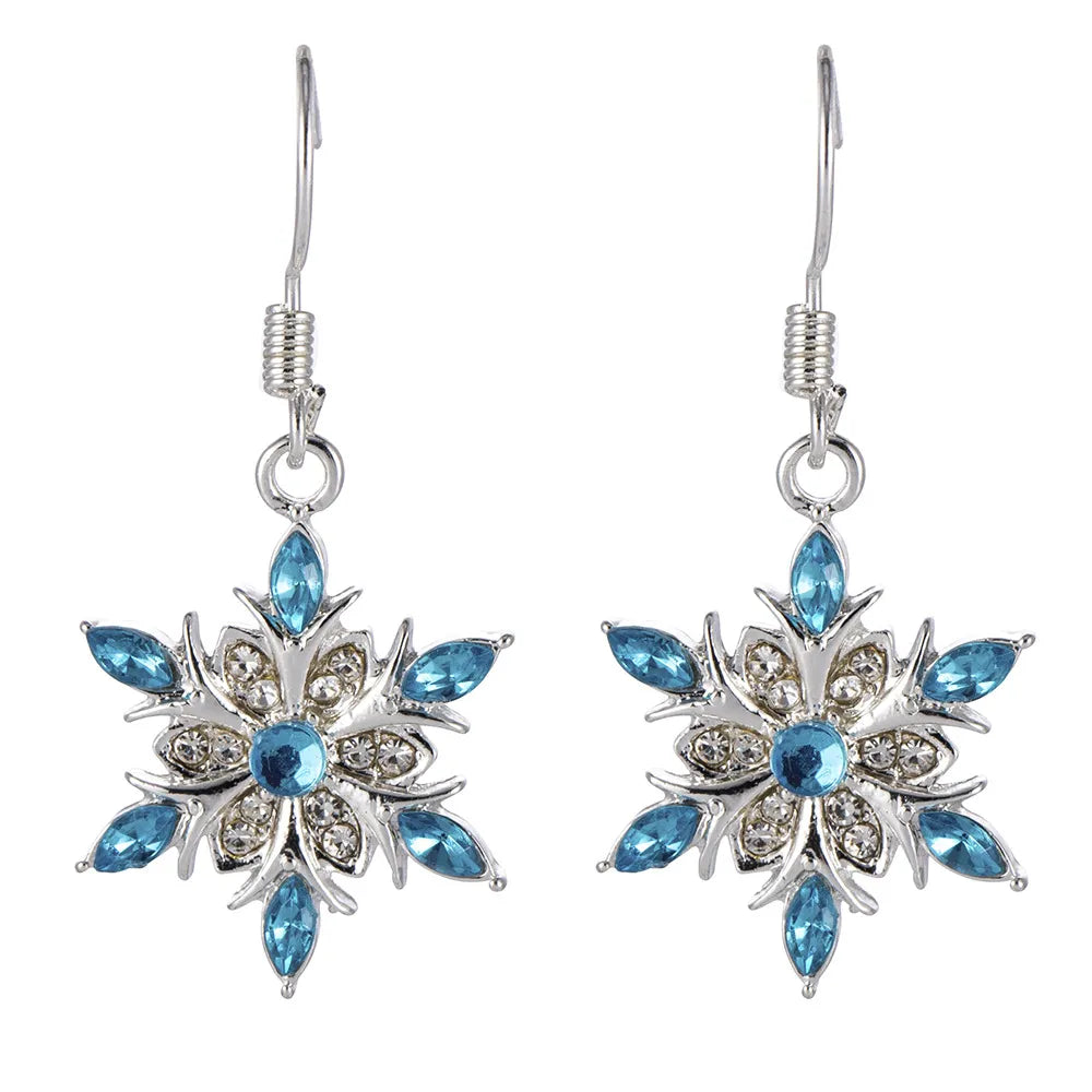 Boucles d'oreilles flocons de neige de Noël