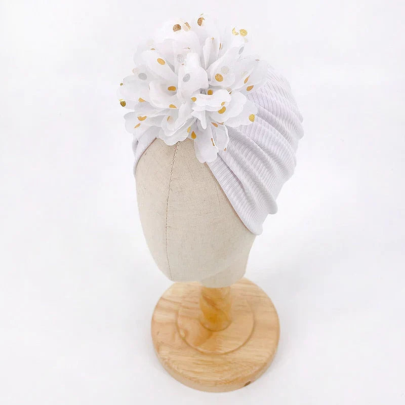 Bonnet turban doux pour bébé avec détail en volants – KuschelGlanz (1+1 Gratuit)