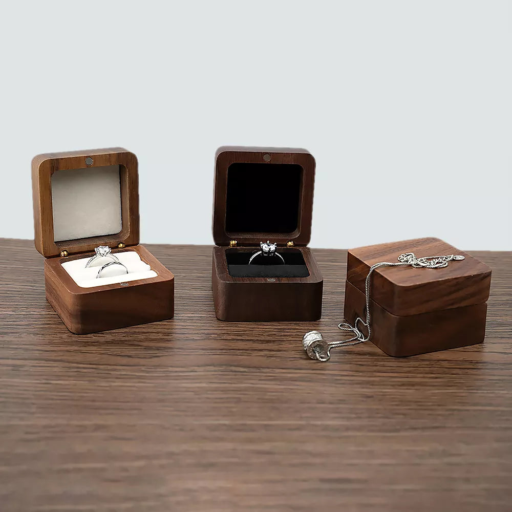 Boîte à bijoux mini en bois de luxe