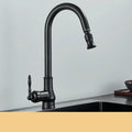 VintageTap Robinet de Cuisine en Laiton Antique – Robinet Mélangeur de Style Rétro avec Bec Pivotant
