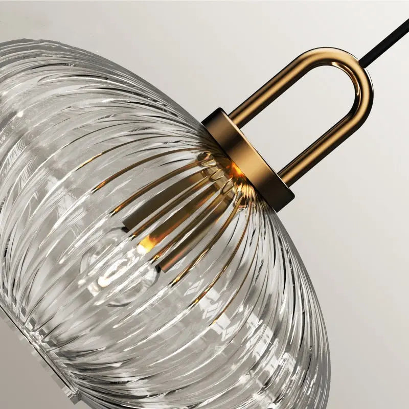 Suspension japonaise VeraGlow | Lampe à suspension nordique chic en verre pour un éclairage chaleureux et d'ambiance