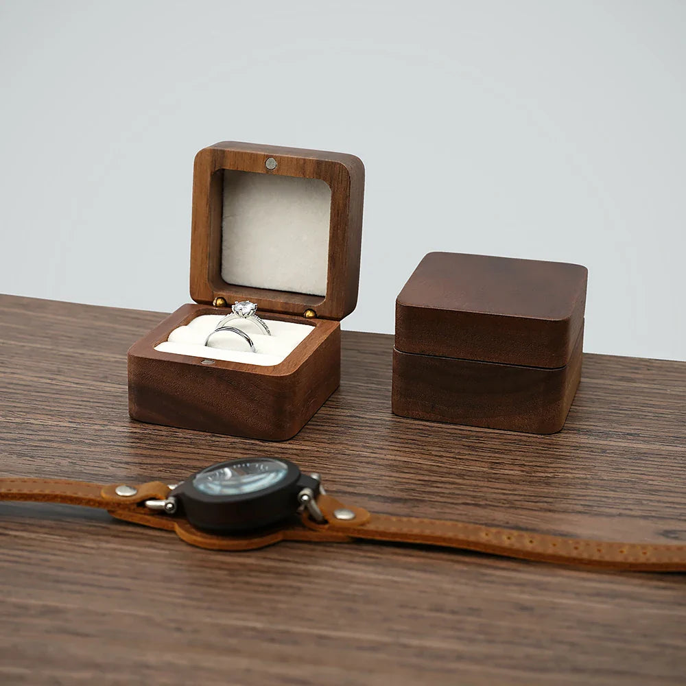 Boîte à bijoux mini en bois de luxe