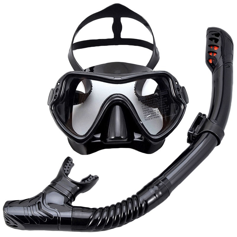 AquaElite Luxe Masque de Plongée & Ensemble de Snorkel | Conception professionnelle avec technologie anti-buée pour une visibilité et un confort optimaux