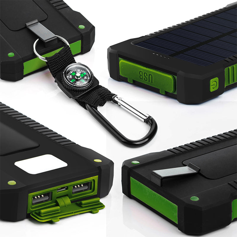 Banc solaire étanche | Chargeur LED pour smartphones, vélo et camping