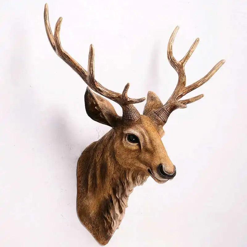 MysticHorn™ | Décor mural tête de cerf majestueux | Design de bois de cerf rustique pour la décoration de maison de chalet et de lodge