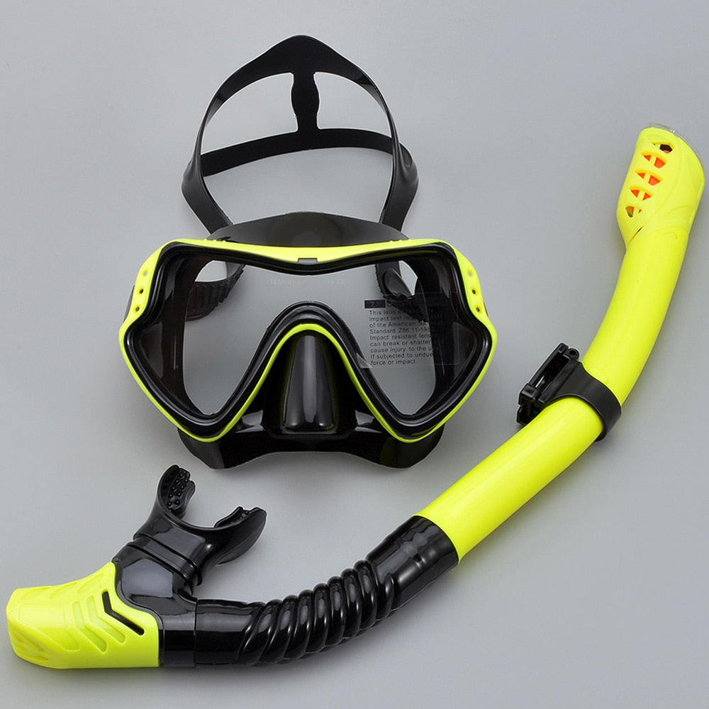 AquaElite Luxe Masque de Plongée & Ensemble de Snorkel | Conception professionnelle avec technologie anti-buée pour une visibilité et un confort optimaux