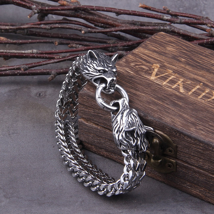 Bracelet Viking Wolf Charm – Ragnar