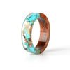Bague en résine de bois transparente