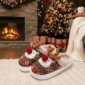WARMJOY – Chaussons de Noël en tissu brodé et semelle antidérapante