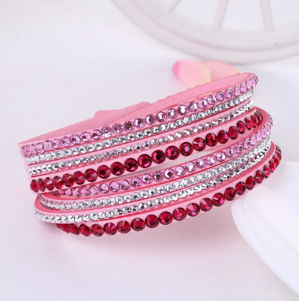 Bracelet en strass à plusieurs couches