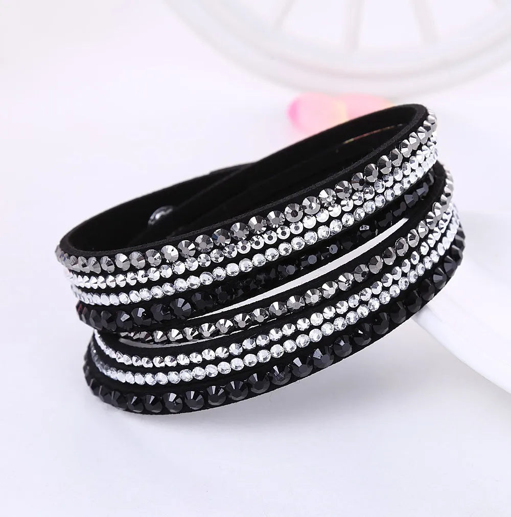 Bracelet en strass à plusieurs couches