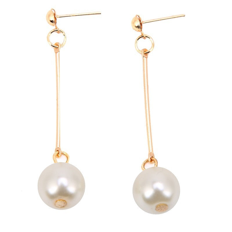 Boucles d'oreilles pendantes en perles au design luxueux – Selena