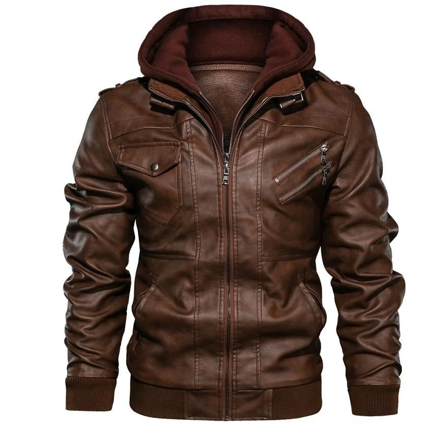 Veste de Moto pour Homme en Cuir Synthétique – Dane