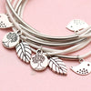 Bracelet en cuir naturel multicouche