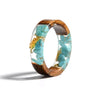Bague en résine de bois transparente
