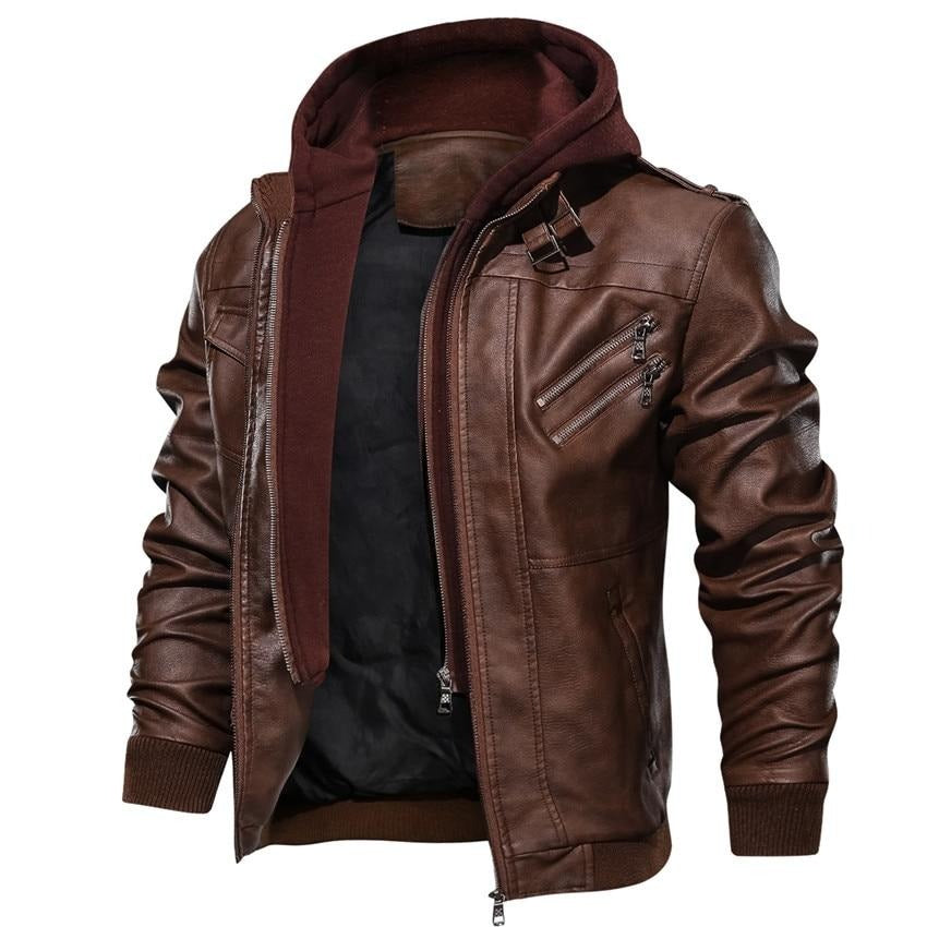 Veste de Moto pour Homme en Cuir Synthétique – Dane