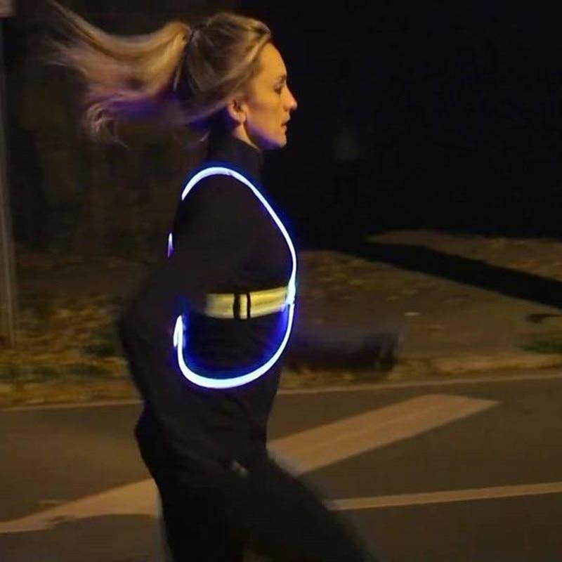 Gilet de sécurité clignotant | Lumières LED et sangles réfléchissantes, légères et confortables à porter toute la nuit.l