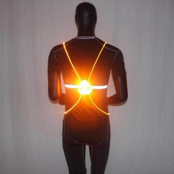 Gilet de sécurité clignotant | Lumières LED et sangles réfléchissantes, légères et confortables à porter toute la nuit.l