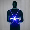 Gilet de sécurité clignotant | Lumières LED et sangles réfléchissantes, légères et confortables à porter toute la nuit.l