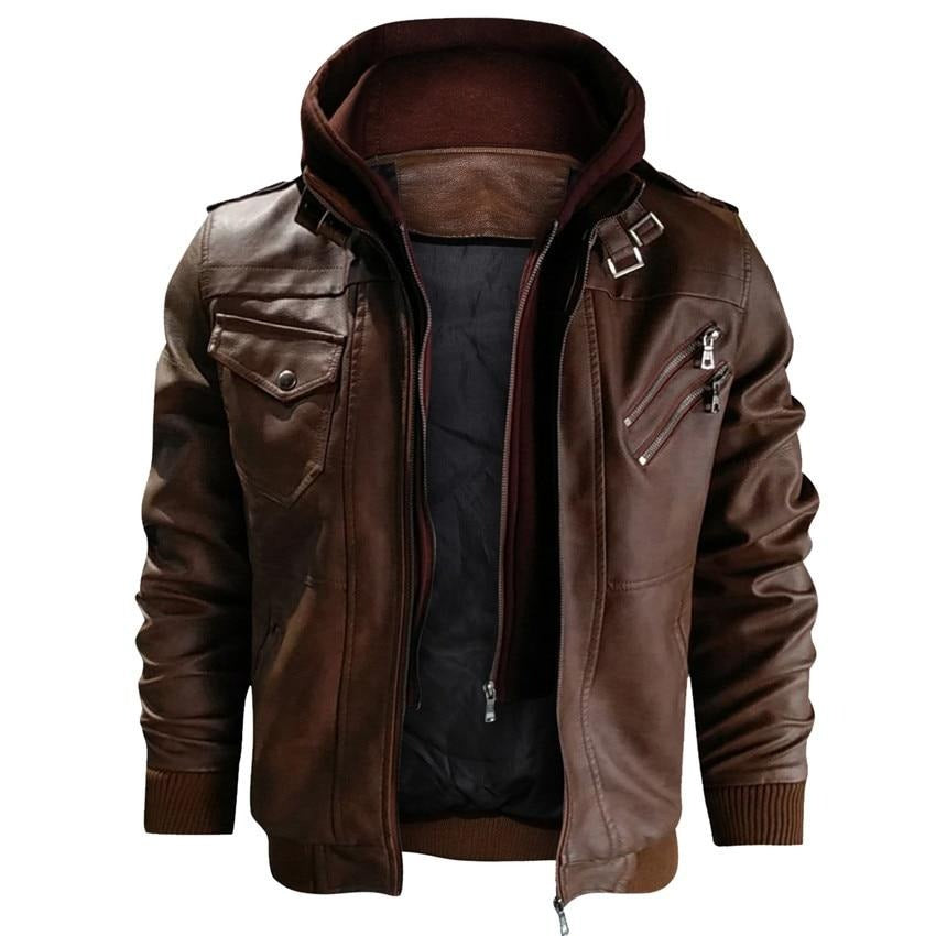 Veste de Moto pour Homme en Cuir Synthétique – Dane