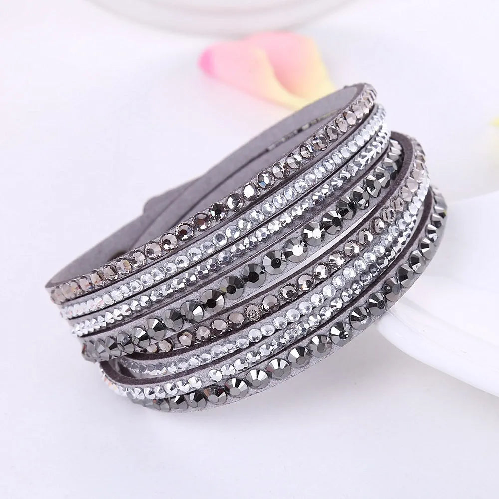 Bracelet en strass à plusieurs couches