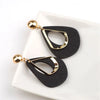 Boucles d'oreilles goutte d'eau en bois