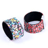 Bracelet en cuir avec cristaux en pierre naturelle