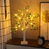 Arbre LED de Noël aux Feuilles Vertes – Lumière Festive Blanche Chaude Alimentée par Piles