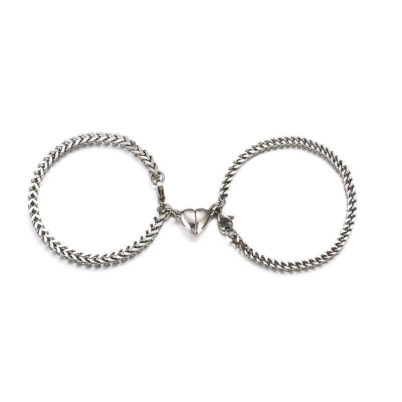 Bracelet en Cœurs Magnétiques - Parfait pour les couples