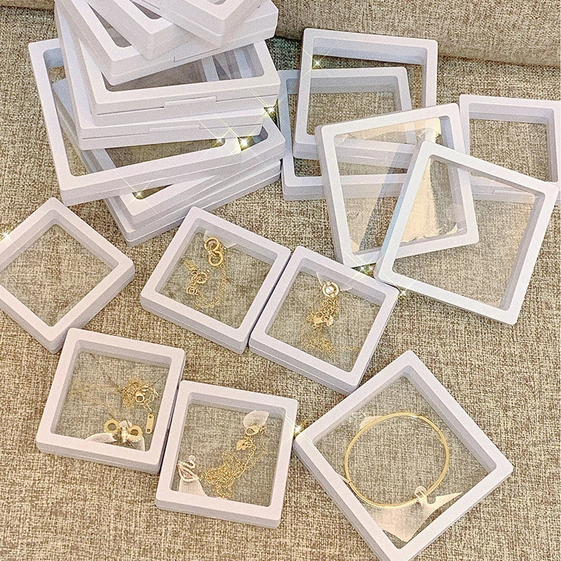 Boîte d'affichage de bijoux flottante de 10 pièces