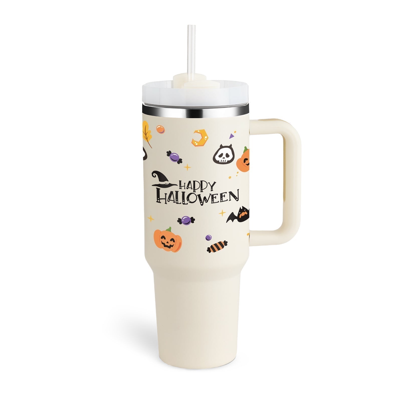 Tasse isolante avec poignée et paille - ChillMate