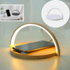 Station de charge intelligente AuraGlow | Lampe de chevet moderne avec charge rapide sans fil intégrée pour tous les appareils compatibles Qi