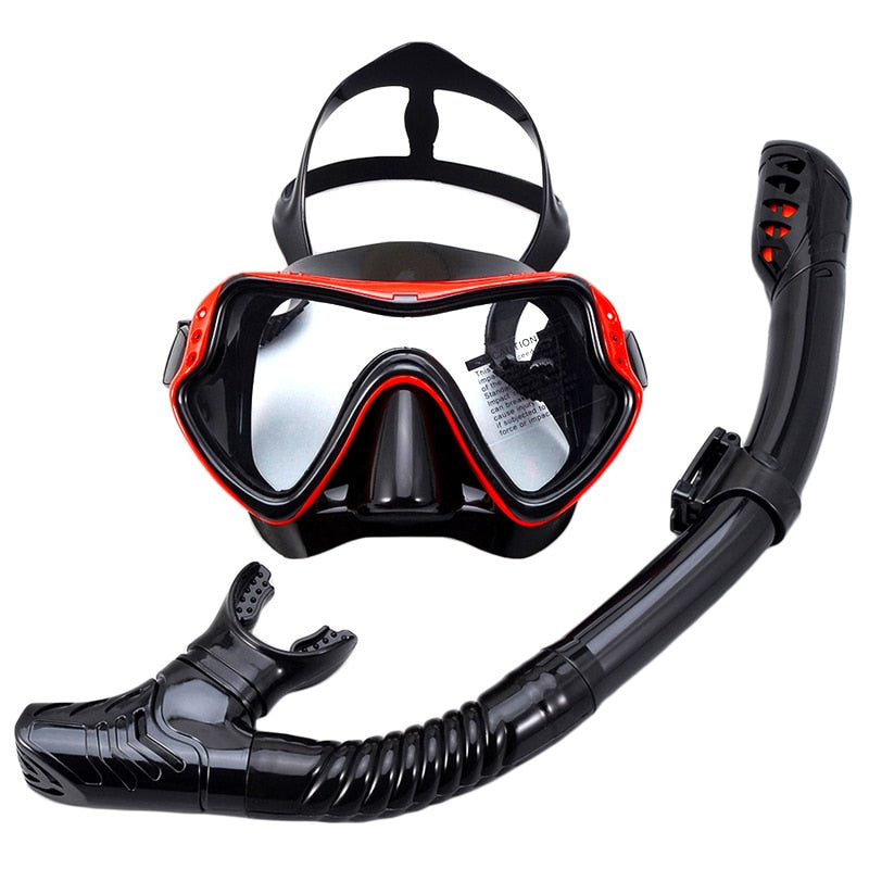 AquaElite Luxe Masque de Plongée & Ensemble de Snorkel | Conception professionnelle avec technologie anti-buée pour une visibilité et un confort optimaux