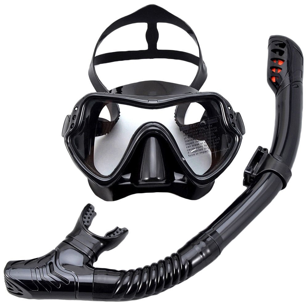 AquaElite Luxe Masque de Plongée & Ensemble de Snorkel | Conception professionnelle avec technologie anti-buée pour une visibilité et un confort optimaux