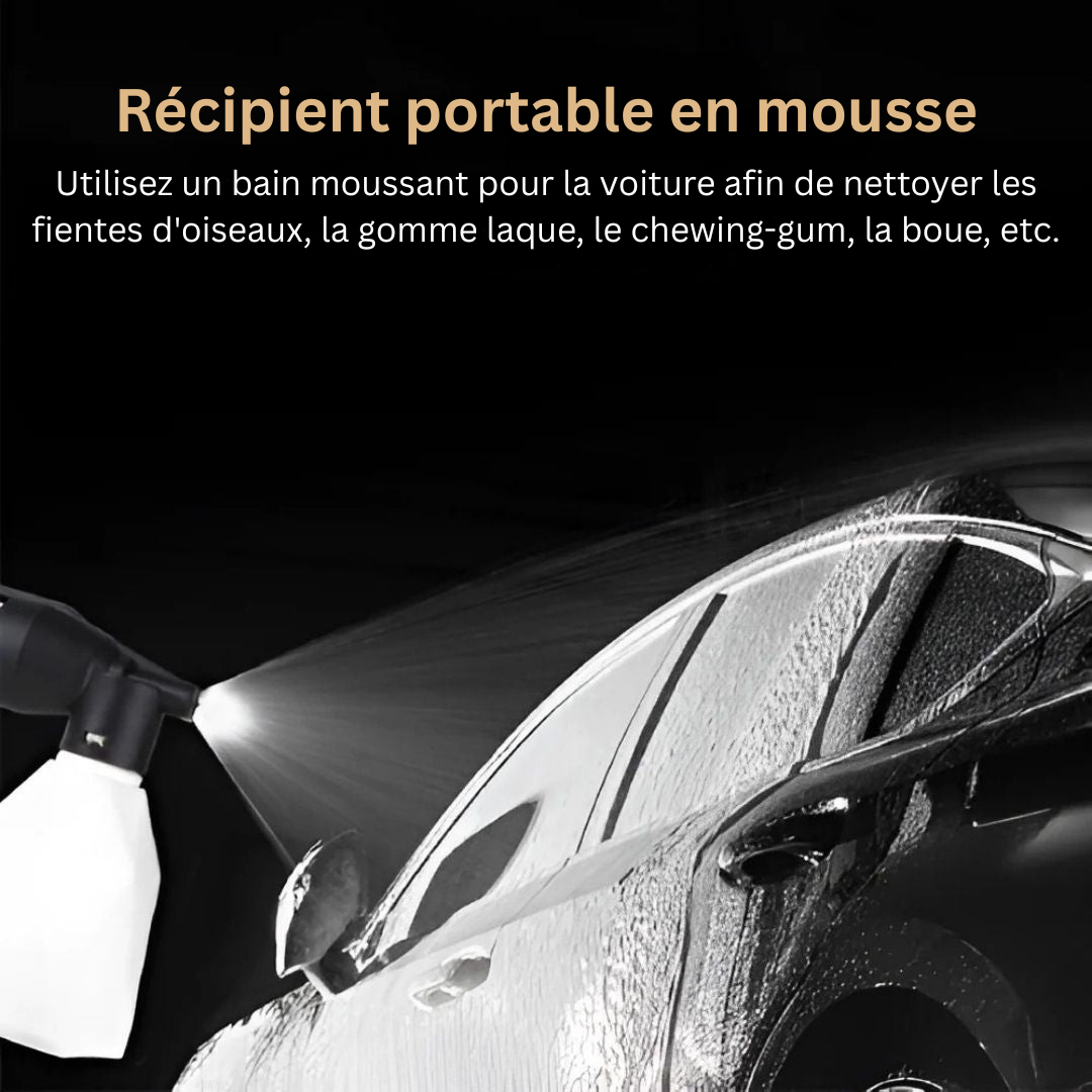 LuxoSpray Nettoyeur Haute Pression Sans Fil | Un nettoyage puissant et sans effort pour votre véhicule en toute liberté
