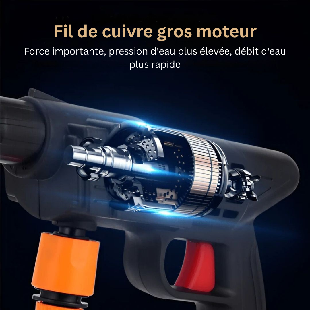 LuxoSpray Nettoyeur Haute Pression Sans Fil | Un nettoyage puissant et sans effort pour votre véhicule en toute liberté