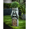 LuxeLumen Statues de Pâques Énergétiques Solaire | Décoration de jardin élégante avec éclairage d'ambiance