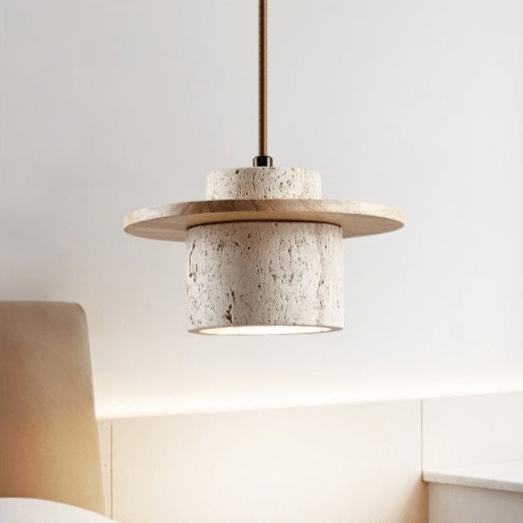 Suspension en Travertin pour un Luxe Naturel - StoneGlow