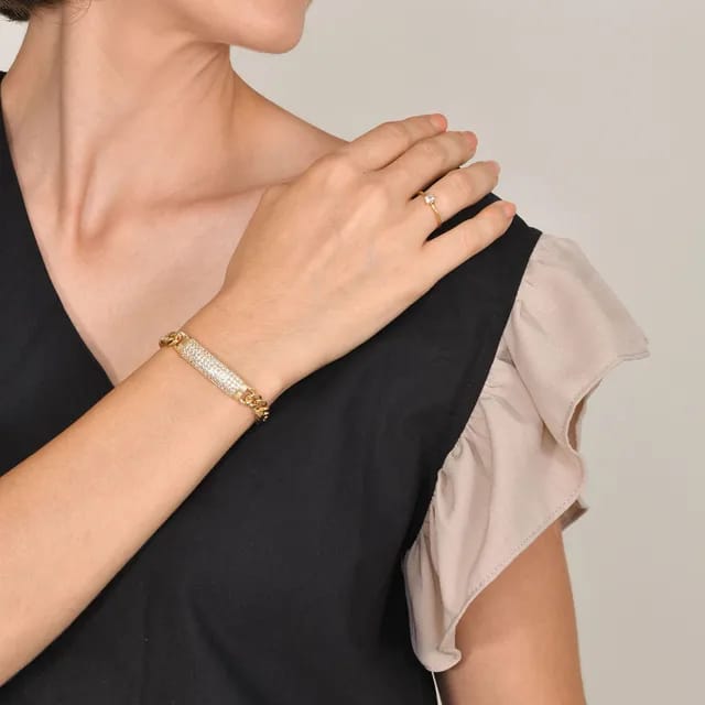 Bracelet Jessica | Bijou en or avec pierres scintillantes