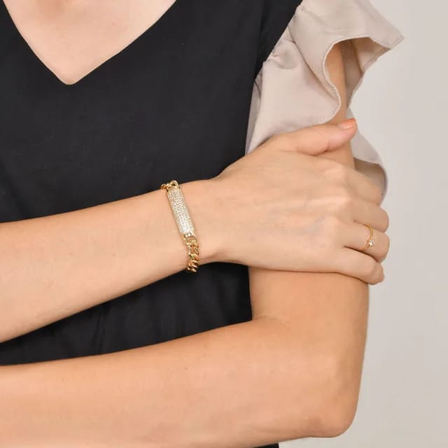 Bracelet Jessica | Bijou en or avec pierres scintillantes