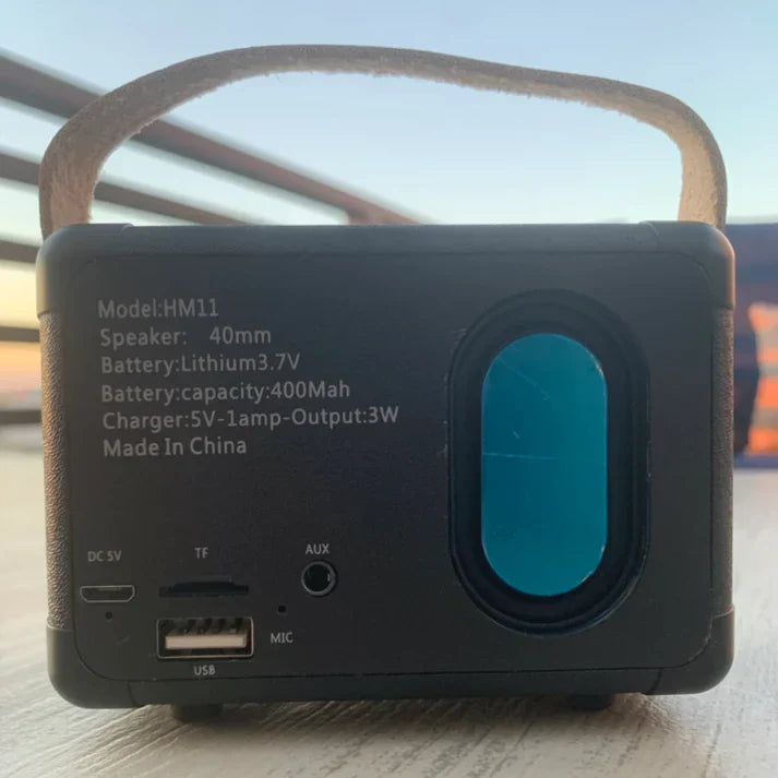 Haut-parleur Bluetooth Sonique Classic | Haut-parleur sans fil Premium 2.0 canaux avec un son riche et un design rétro