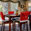 FESTISEAT – Pack de 2 housses de chaise avec chapeau de Père Noël pour décoration de table festive