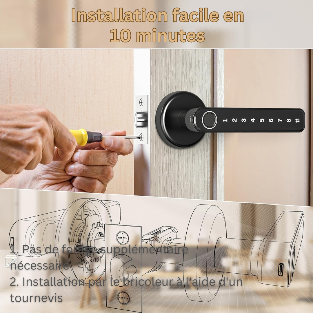 SecureLock | Une sécurité de porte inégalée d'un seul geste