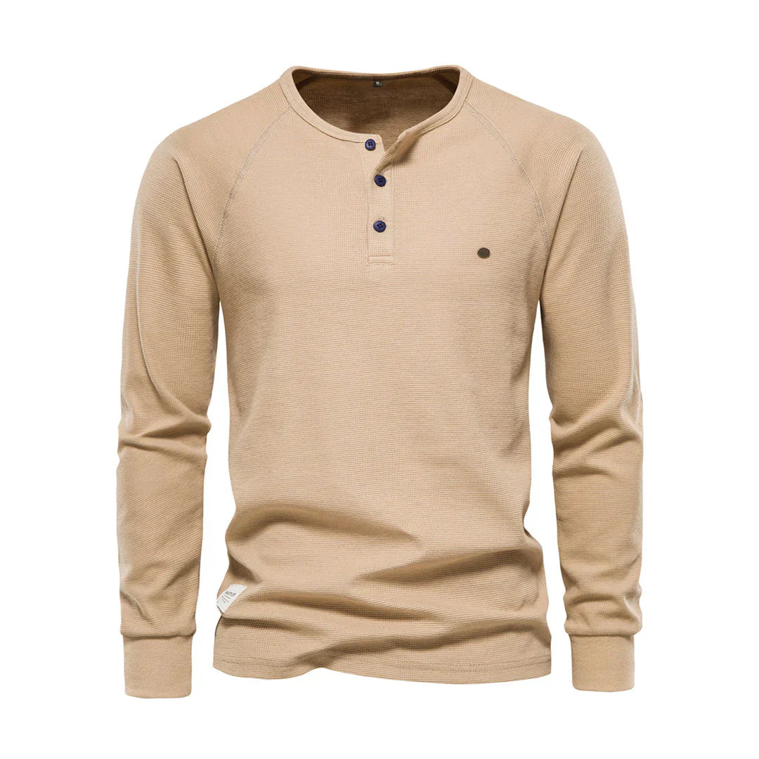 Chemise Heren à manches longues et col rond